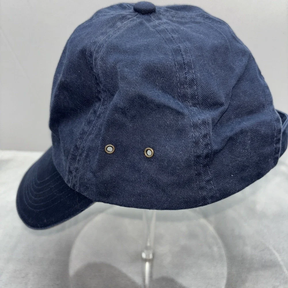 Navy Blue 100% Cotton Adjustable Strap Cap One Size
